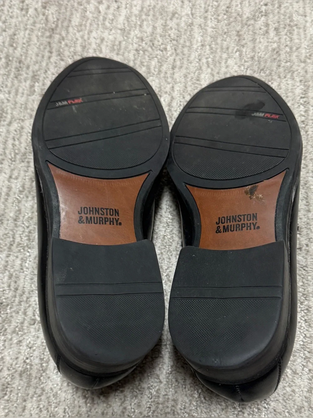 Johnston & Murphy Black Sheepskin Leather Penny Loafers Size 9.5M